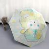 1pc Cute Cartoon Character Automatic Folding Umbrella with Bowknot Design - Portable 3-Fold Outdoor for Fans, Travelers, Everyday Use, Festive Gift.Q0