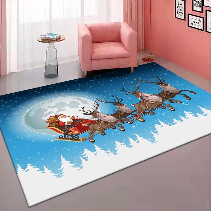 

Новий рік Різдво Домашній декор Килим Вітальня Спальня Диван Килим Ванна кімната Кухня Килимок проти ковзання Килимок для дверей 120x160cm