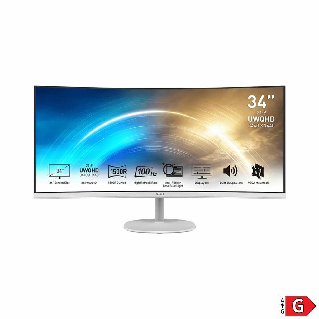 MSI MP341CQW White 34" UWQHD VA Monitor