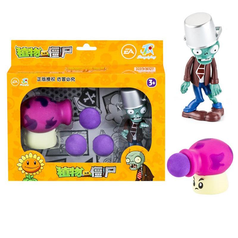 Plants vs Zombies 2 Cactus Peashooter Coconut Cannon A.K.E.E Toy Set 6 Style Game Figures Soft Silicone Zombie Birthday Gift Boy