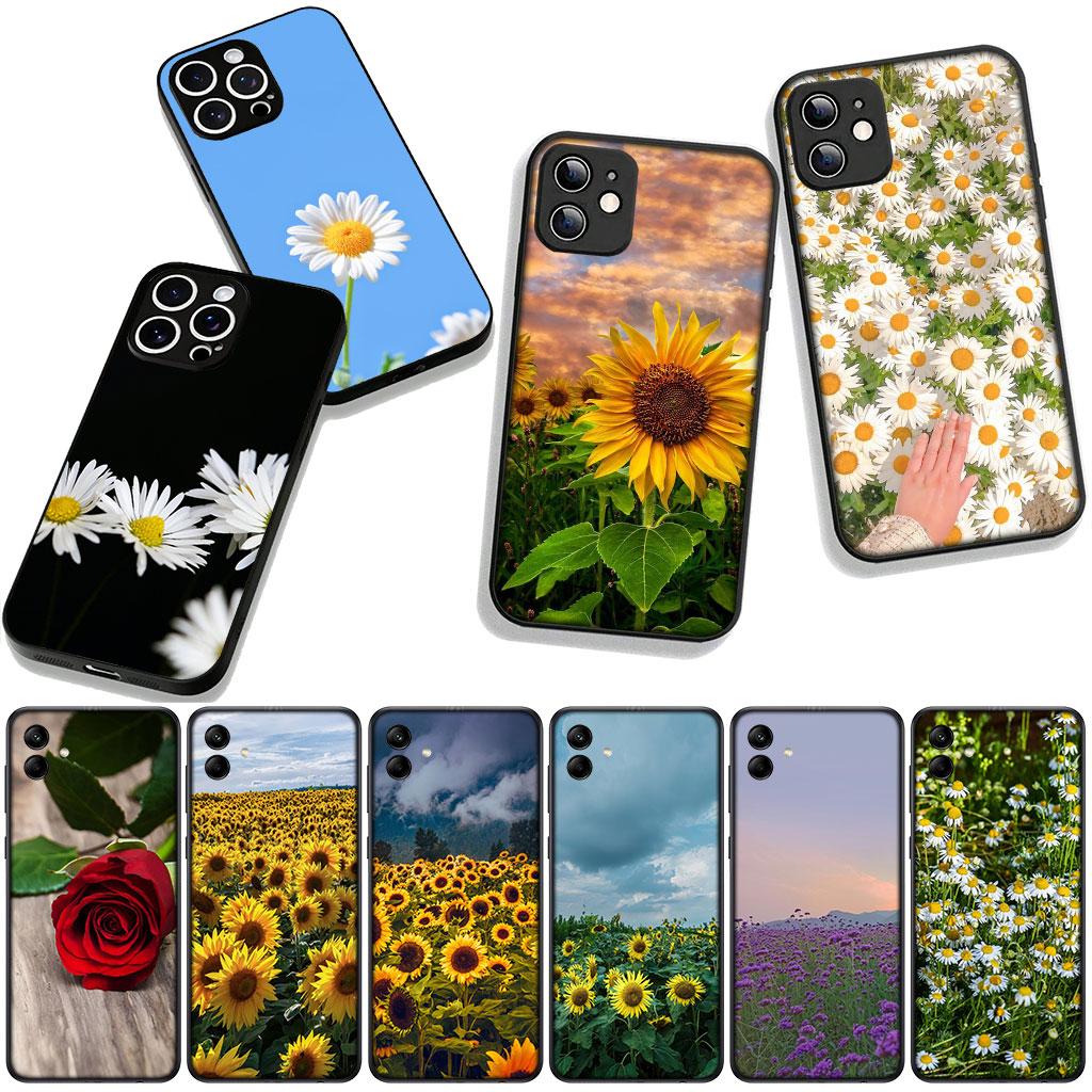 Lavender Daisy Sunflower Rose Flower for Motorola Moto G54 G05 G24 G55 G75 G85 G15 G57 G86 Power Edge 50 30 Fusion Neo Pro Case