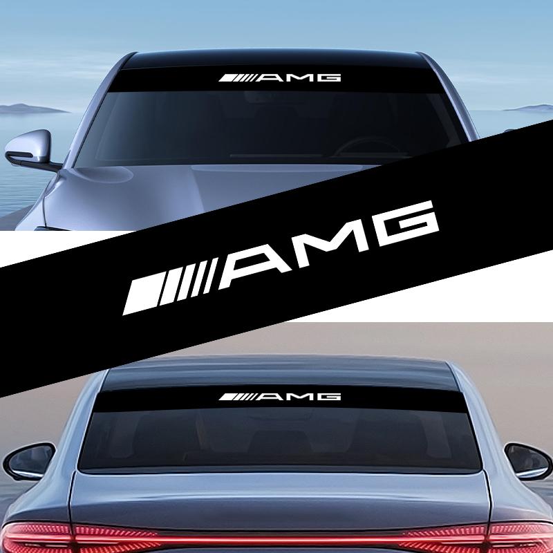 Car Front Windshield Stickers Front and Rear Decorative Emblem For Mercedes Benz AMG GLE GLS GLC CLA GLB ML W204 W206 W205 W212 W203 W213 GLC GLE GLS