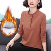 Black Cotton T-shirt Women's Autumn Trendy Loose Inner Bottoming Shirt Long-sleeved Blue T-autumn Top