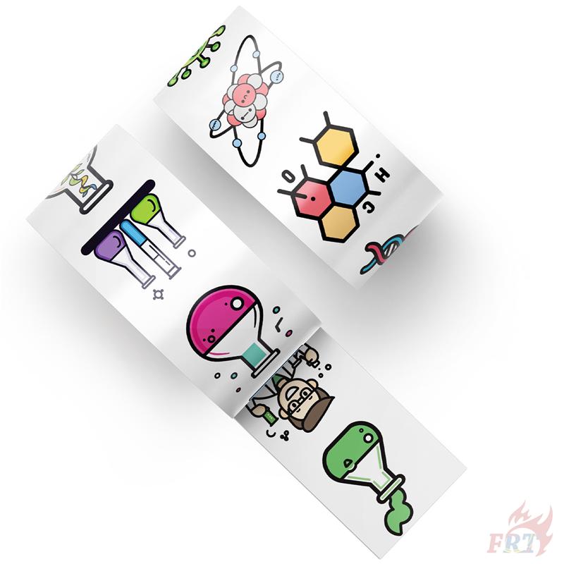 500Pcs/Roll Q Chemical Experiment Kids Rewards Stickers - DIY Scrapbooks Album Decor Sealing Label Decals