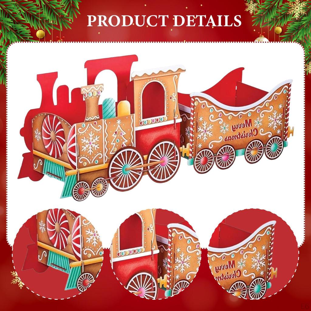 Weihnachtsmann Geschenk Zug Box Weihnachtsdekoration Papier Organizer für Geschenk Weihnachts Ornament