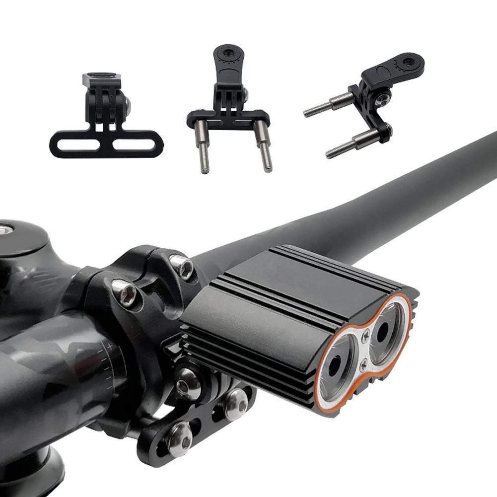 1pcs Bicycle Headlight Bracket Stem Mount Aluminum Alloy Cycling Front Light Holder Clip Camera Stand Connector