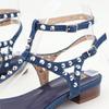 Fashion Denim Rivets Clip Toes Flip-flops Women Pointed Toe Wedges Buckle Slide Sandals Summer Comfort Open-toe Narrow Band Roman Shoes