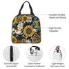 Leopard Sunflower Pattern Insulated Lunch Bag for Kids School Cooler Thermal Food Box Tote Leakproof Lunch Boxes Container