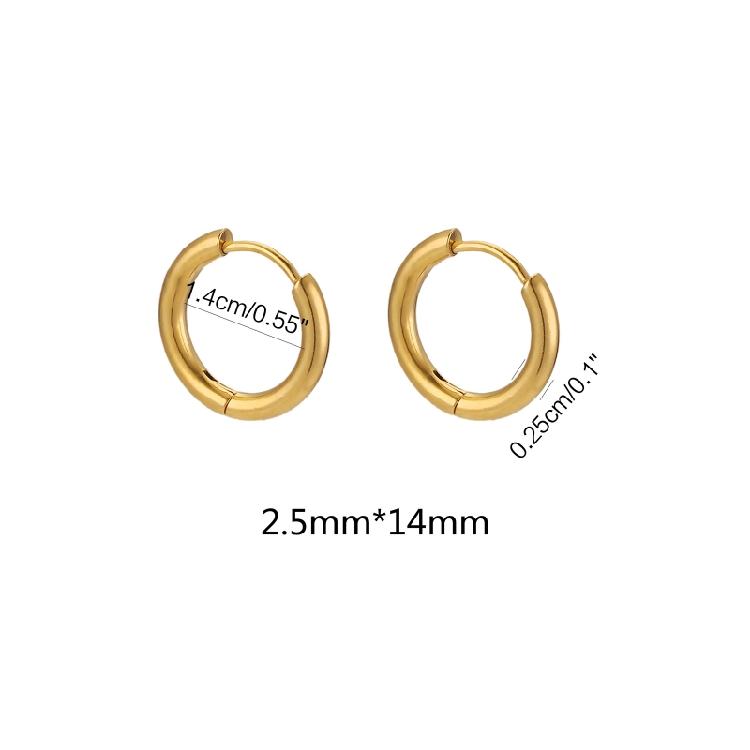 10Pcs Boucle d'oreille Femme Homme Punk Hiphop Cadeaux Acier Inoxydable Résistant aux Allergies Boucle d'oreille Anneau Huggie Piercing Oreille Homme