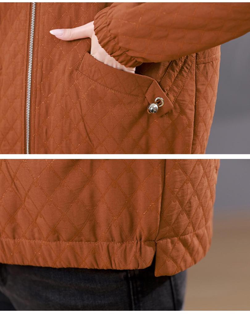 Damen Kapuzenjacke mit Farbblock - 2024 Frühling/Herbst Mode, lockere Passform, Petite Mama Casual-Stil