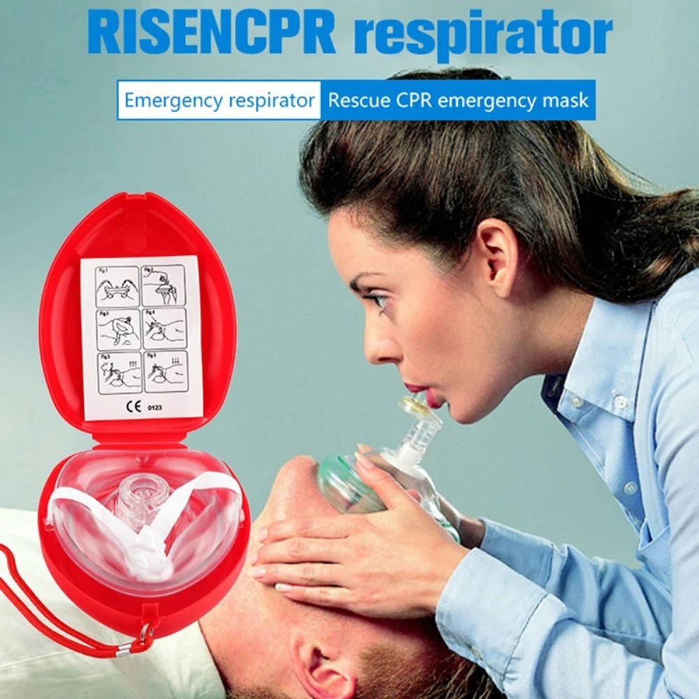 Reuseable Artificial Respiration Mask One-way Valve Tools Cpr Rescue CPR Breathing Mask Teaching