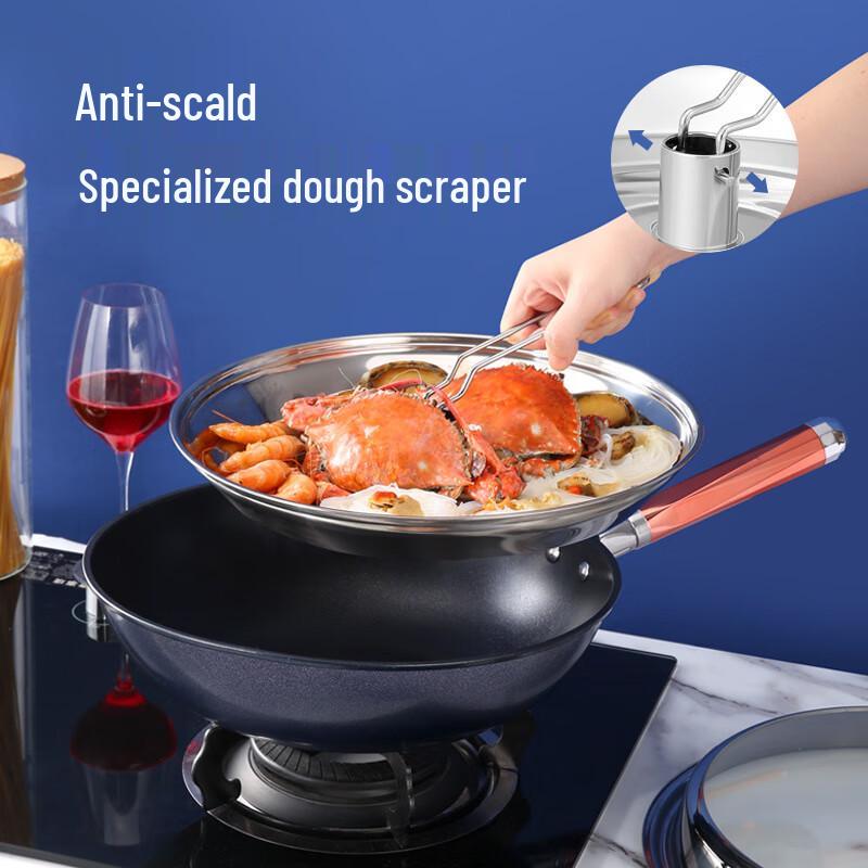 San Shu San Shen 32CM Double Layer Non-stick Seafood Pot