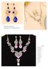 European & American Sparkling Water Drop Necklace & Earring Set: Light Luxury Fashion for Wedding Dress