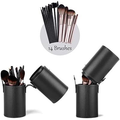 Makeup Brush Storage Bucket Travel Carrying Beauty Work Storage Box PU Material Waterproof and Dustproof Multi-color Selection