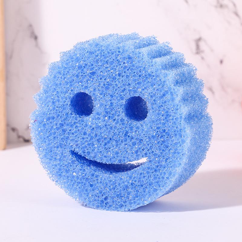 Douyin Smiley Magic Cleaning Sponge – Loofah-Style Honeycomb Kitchen Dish Sponge