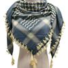 Arab Shemagh Scarf for Men Breathable Polyester Desert Neckwrap Tassels Neckerchief Hijab Shawl for Casual and Formal Ev