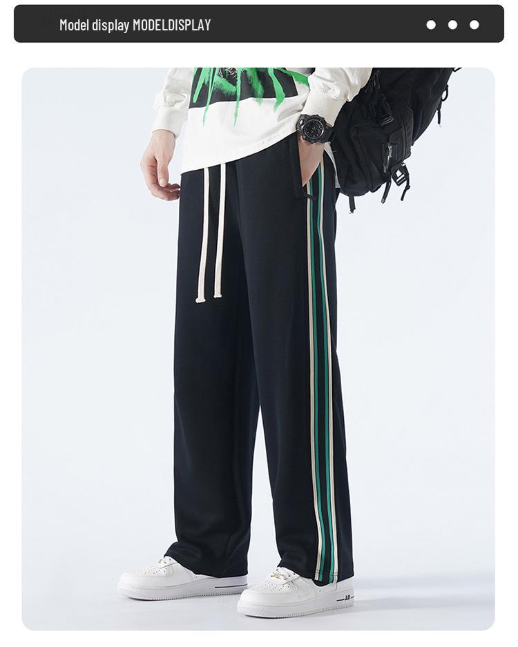 Men's Spring Extra-Long Straight-Leg Sweatpants - Trendy, Loose, Casual American-Style