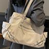 2025 summer new fashionable retro high-value large-capacity bag women's simple tote bag shoulder commuter bag
