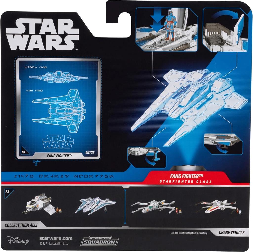Star Wars Micro Galaxy Squadron Tusk Fighter Vehicle with Microfigure Accessory - 5-inch 1-inch