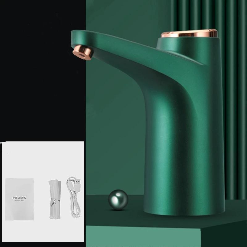 

Беспроводной электрический бочковой водяной насос Интеллектуальный напорный очищенный автоматический диспенсер для воды зелёный