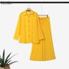 ZANZEA Women Long Sleeve Blouse and Pants Casual Two Piece Suit Sets