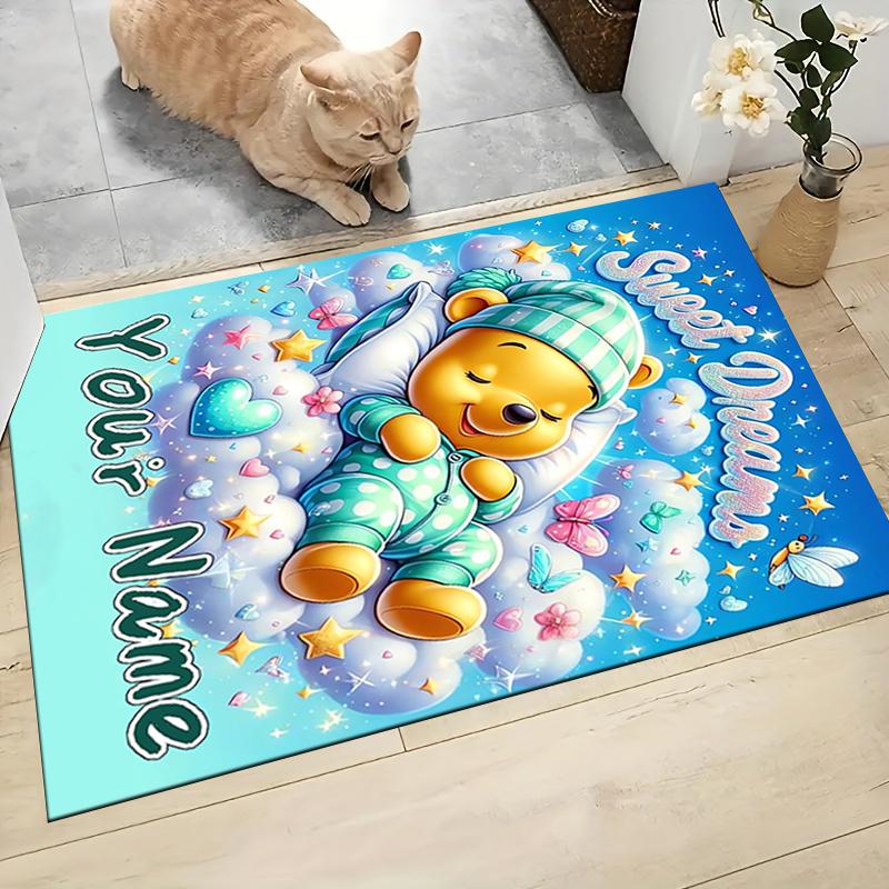 Custom Name "Space Adventure Winnie" Carpet Rug Customizable Soft Washable Anti-Slip Home Living Room Sofa Mats Personalized Rug. 0909392