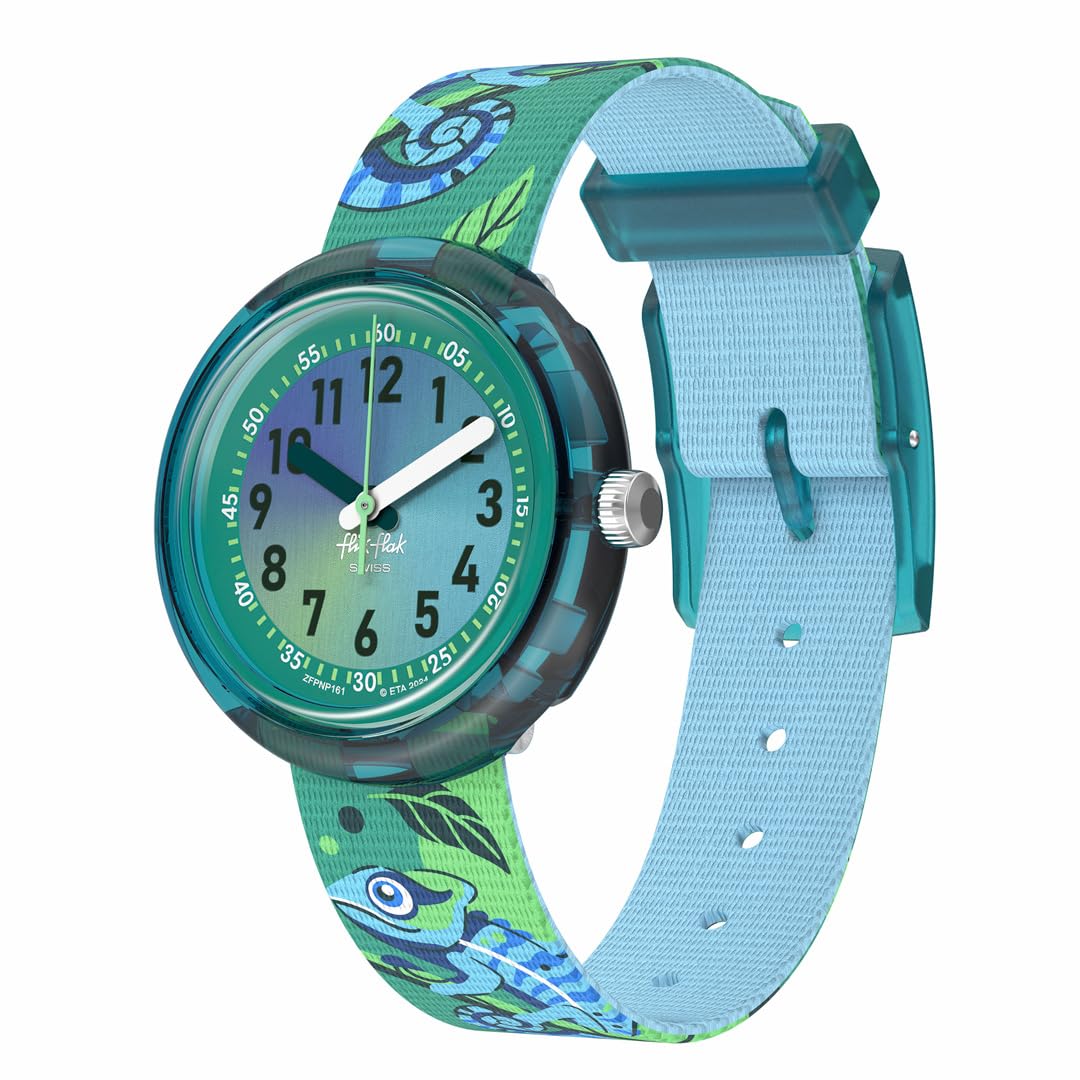 

Часы Swatch Flik Flak CAMO FRIENDS FPNP161 Зеленые Детские зелёный