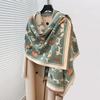 Autumn And Winter  Two-Sided Kitten Jacquard Imitation Cashmere Scarf Women Luxury Shawl Outdoor Soft And Comfortable
