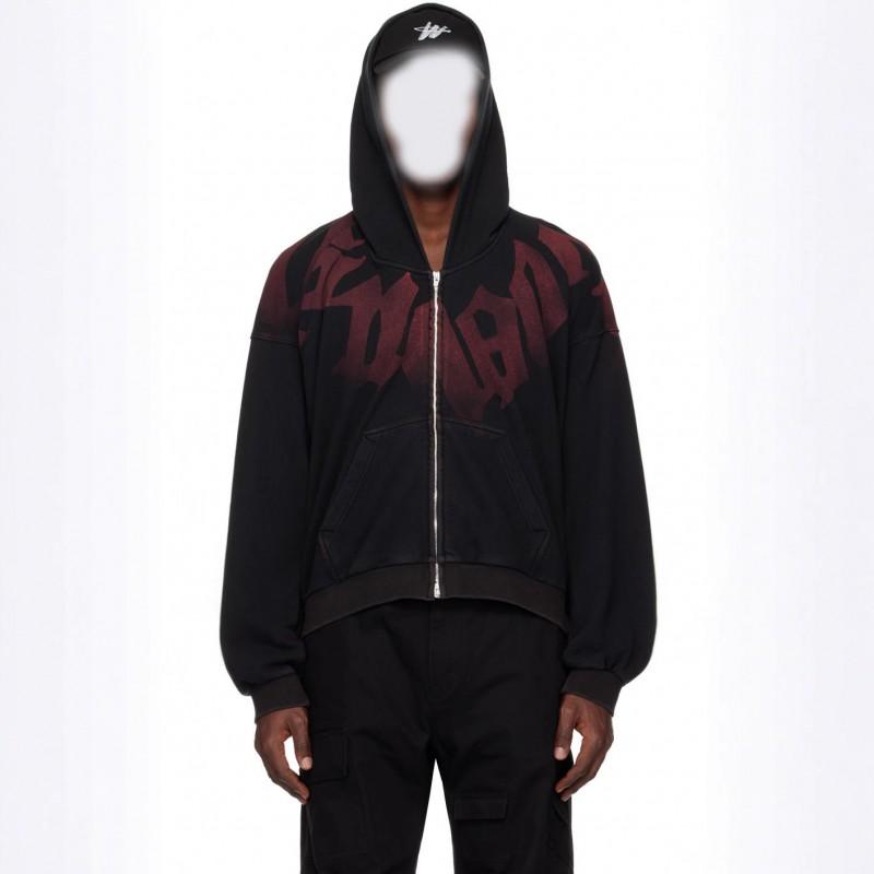 Unisex Oversized Hooded Sweatshirt With Bold Letter Print Loose Fit Streetwear Long Sleeve Open Front Top