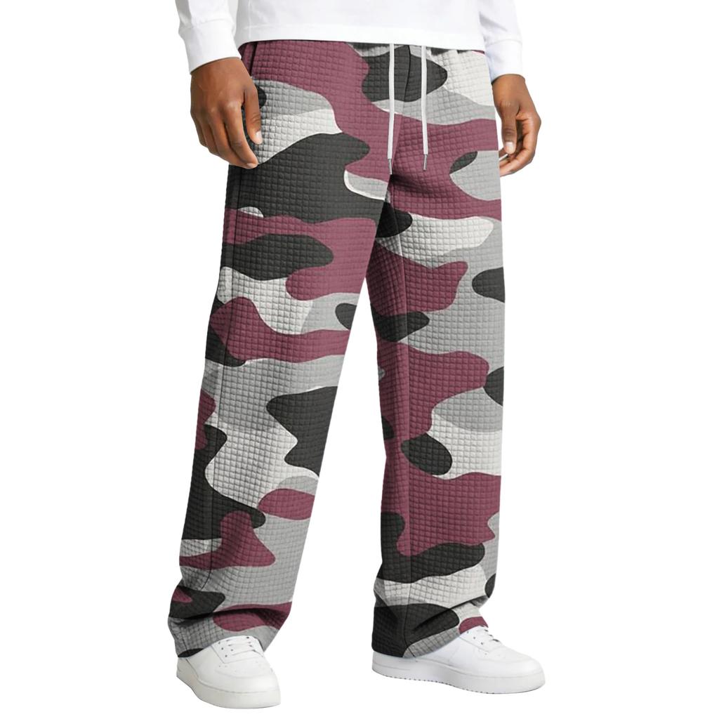 Men's Relaxed-Fit Drawstring Straight-Leg Pants