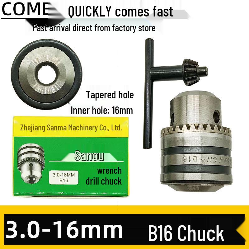 Sanou Self-Locking Hand-Tightened Chuck 10/13/16mm for Lathe and Bench Drill Accessories