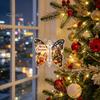 Christmas Keepsake for Money Cash Gift Ornament, 2D Acrylic Butterfly Holder Unique Family Ornament with Clear Compartment Trees, Windows, Doors