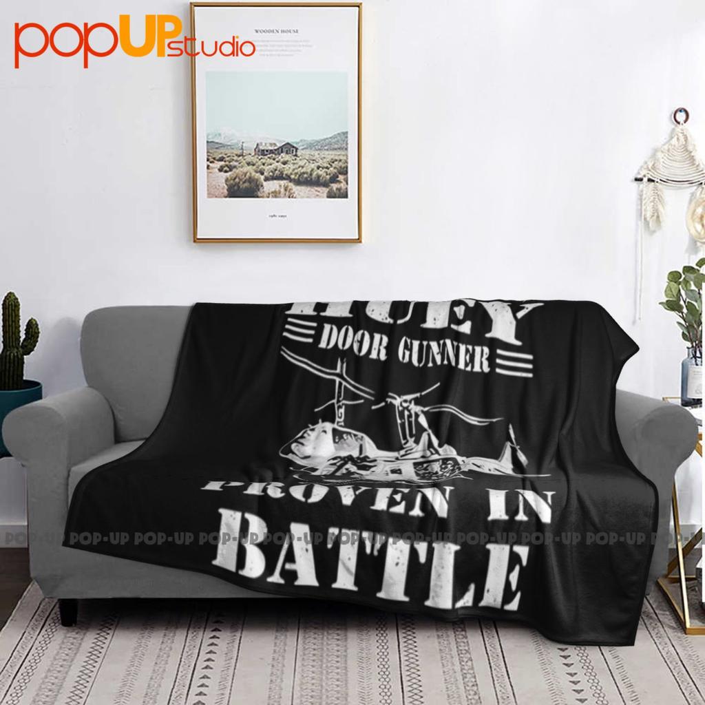 Huey Door Gunner Proven In Battle Helicopter Ultra-Soft Blanket Quilt Winter Sofa Cover Bed Covers