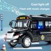 Dual Inertia Sliding Campus Bus Car Model Simulation Sound and Light Music Educational Toy Bus Car Toy Children's Birthday Gift