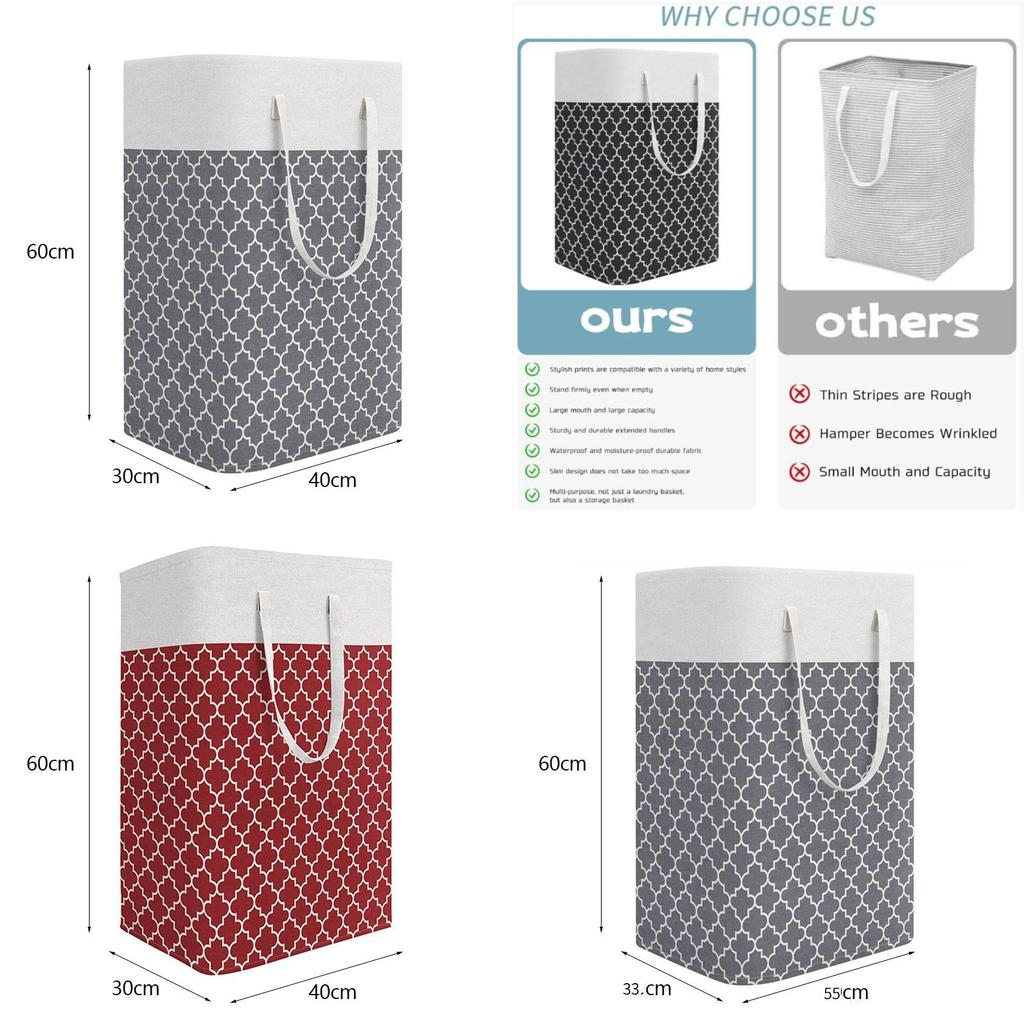 Modern Cotton Foldable Laundry Bin With Waterproof Material For Clothes And Toys
