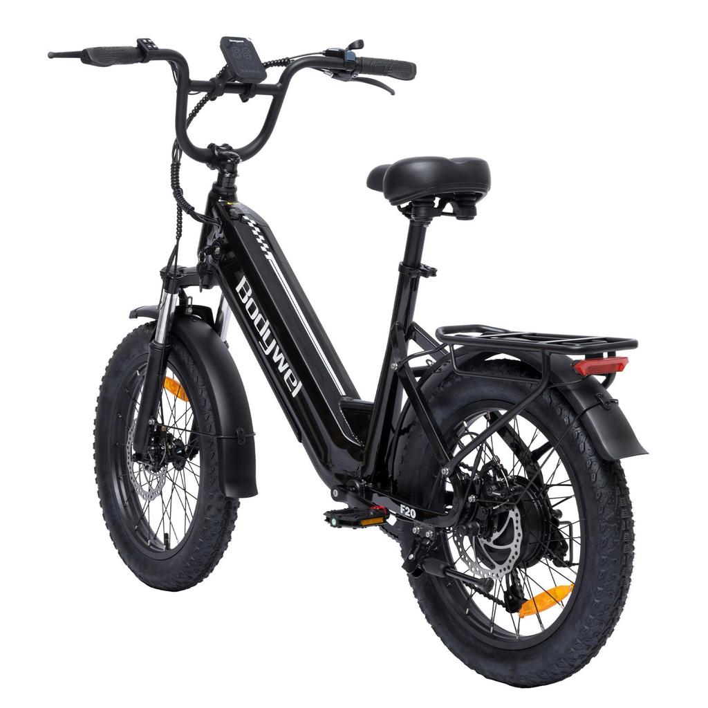 Bodywel F20 Folding Electric Snowmobile 500W Motor 48V13.5Ah Battery City E-Bike 20 Inch Anti-Skid Wide Tire Outdoor Riding Electric Bicycle