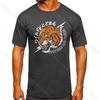 Men's Tiger Printed Vintage T-shirt Sport 100% Cotton Funny Tees for Men Women Sportswear Tops