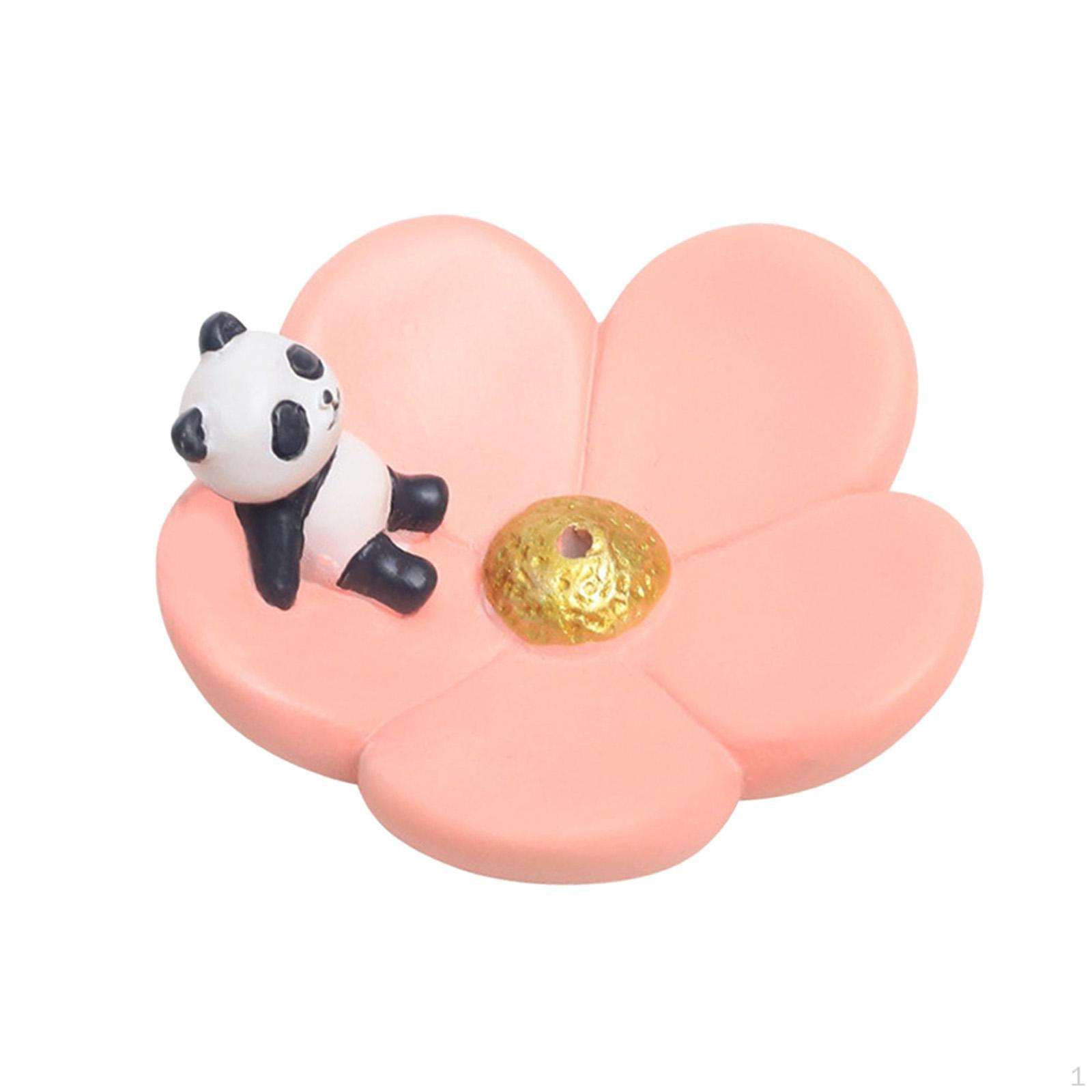 Creative Flower Incense Burner Handmade Tray Censer Cartoon Animal Resin Cute Holder Panda