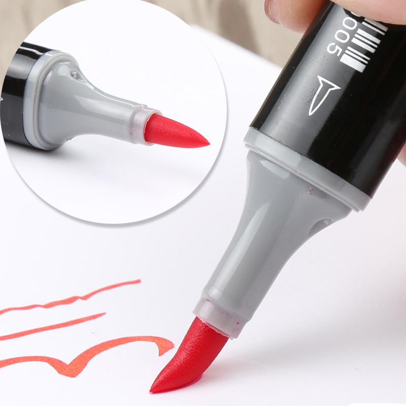 FINECOLOUR Hand-painted Markers EF100/EF101/EF102 Art Marker Set Dual Head Oily Alcohol Based Sketch Pen Art Painting Supplies