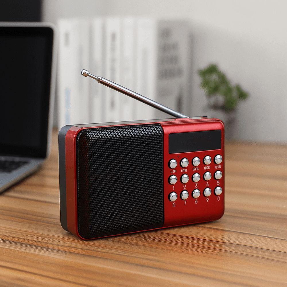 Rechargeable Radio Speaker USB Port FM Radio Support TF Card Music Player  Handheld Device