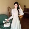 Elegant Spring/Autumn Chinese Style Long Dress - Women's Plus Size Slimming Qipao