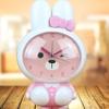Children's Cartoon Alarm Clock with Long-Eared Rabbit Shape, Music, Silent Scan, Snooze, and Night Light for Students