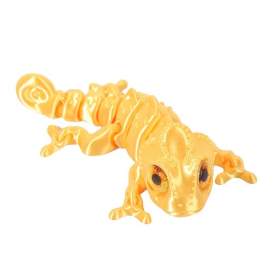 3D Printed Chameleon Articulated Lizard Model with Movable Joints Flexible Chameleon Fidget Toy for Stress Relief Home Office Desk Decoration