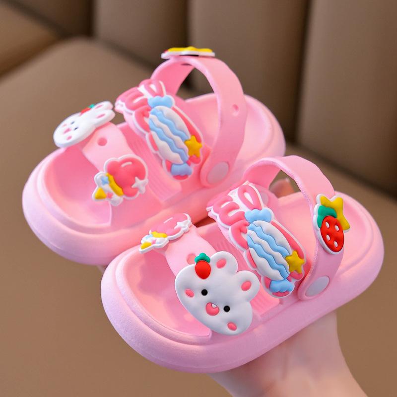 Sandali Estivi per Bambini Ragazzi Ragazze Cartoni Animati Pantofole da Bambino Piatte Estive Scarpe per Bambini Cartoni Animati Sandali a Punta Aperta