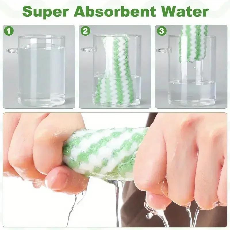 10-100pcs Kitchen Wipes Coral Velvet Wave Design Wipes Microfibre Thickened Absorbent Wipes Household Cleaning Cloth Set