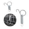 Cage Door Spring Hook 10Pcs Metal Spring Hooks Sturdy Tension Fixing Spring for Wire Rabbit/Bird/Hamster Cages S/L