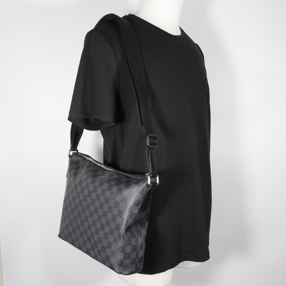 LOUIS VUITTON Mick PM Shoulder Bag N41211 black Damier Grafitto Canvas mens Used