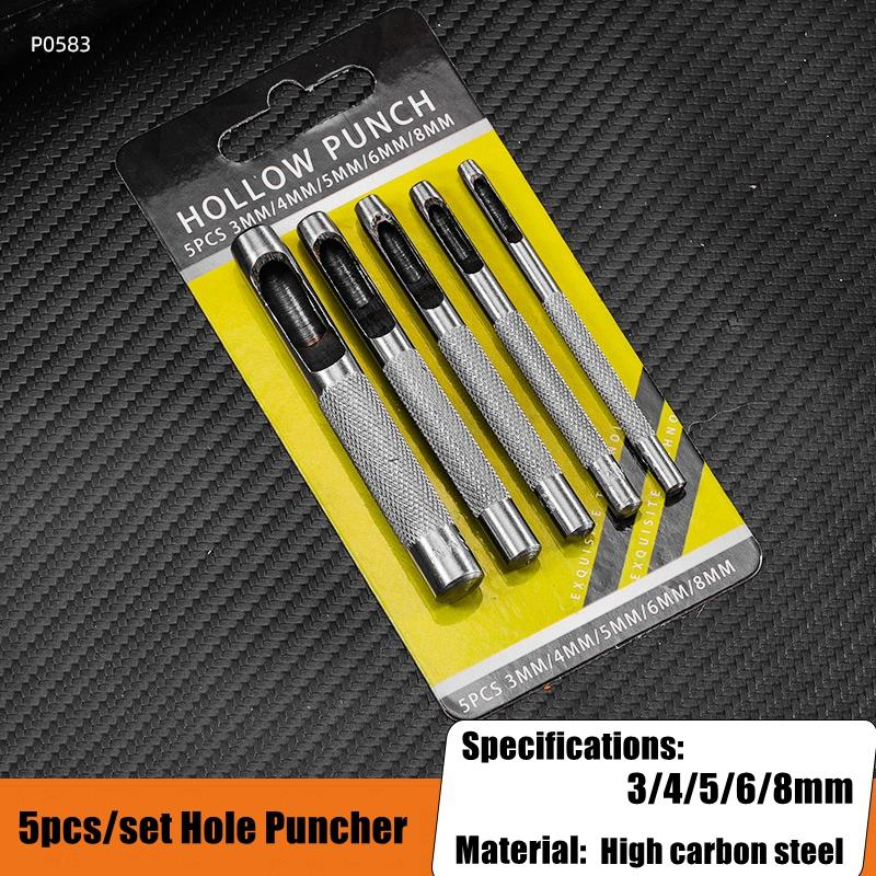 Leather Hole Puncher Hand Tool Leather Punching Hollow Puncher Leathercraft Hole Maker Craft Diy For Clothing Belt Canvas