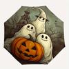 1pc Ghost With Pumpkin Drawing Pattern Umbrella, Fashionable, Personalized, High-Value Folding Umbrella, a Must-Have for Summer, 8-Rib Durable Ir
