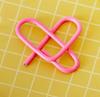 100pcs Pink colored peach heart bookmark DIY handmade heart-shaped paper clip paperclip information buckle